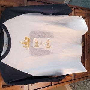 "Don't be a Dick" baseball tee